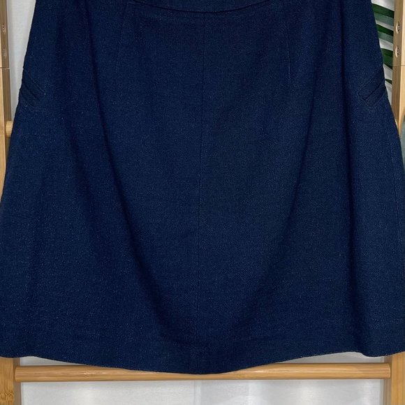 SOLD Country Road Blue A-Line Button Mini Skirt 8 - Picture 7 of 9